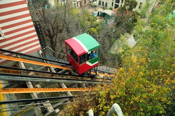 cliff railway in Valparaiso, Chile