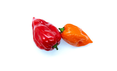 Red and orange peppers