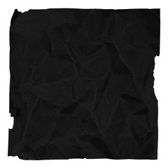 Fototapeta premium Crumpled Black Paper Sheet