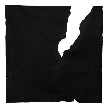 Crumpled Black Paper Sheet