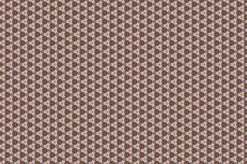 Abstract geometric seamless pattern background, Kaleidoscope effect red brown