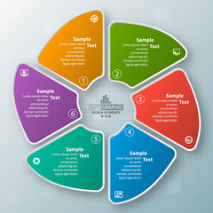 Abstract 3D Paper Infographics. Business template .Vector illustration