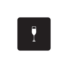Champagne glass icon symbol vector