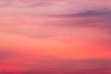Fototapeta premium Beautiful color light sky with cloud background from sunset