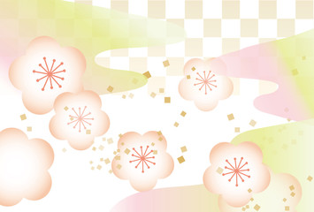 美しい梅の和柄