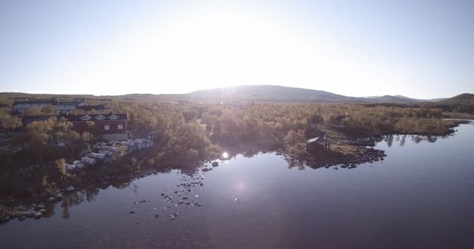 Kilpisjarvi ruska autumn lake fresh clean nature lapland
