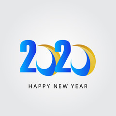 Happy New Year 2020 Celebration Vector Template Design Illustration