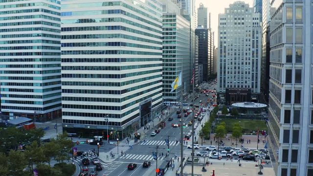 Aerial of Downtown of Philadelphia, daytime cityscape, business centre of Pennsylvania, travel around US, financial giant, crowded streets of big city