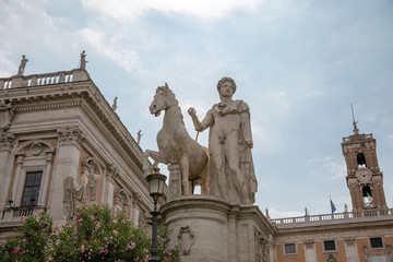 Fototapeta na wymiar Panoramic view of Capitolium or Capitoline Hill is one of Seven Hills of Rome