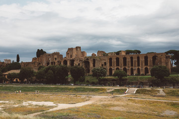 Panoramic view of temple of Apollo Palatinus and Circus Maximus