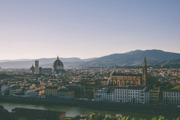 Obraz premium Panoramic view of Florence city from Piazzale Michelangelo