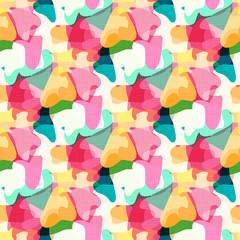 Abstract girlish background. Geometric seamless pattern for girls and boys.