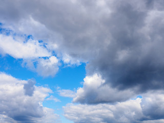 Gray rain clouds. Weather concept