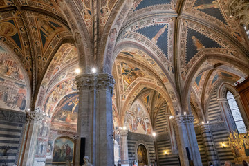 Panoramic view of interior of Battistero di San Giovanni