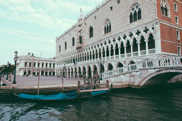 Naklejka premium Panoramic view of Doge's Palace (Palazzo Ducale) on Piazza San Marco