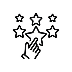 Black line icon for favor 