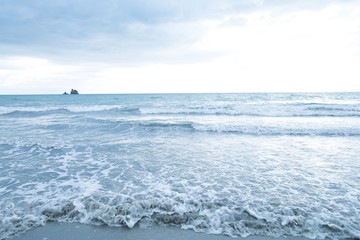 Beach before raining