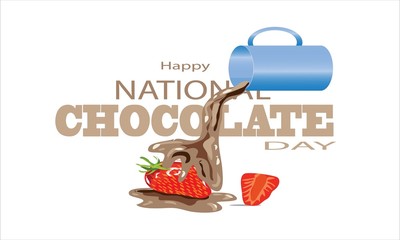 Happy National Chocolate Day Sign and Logo