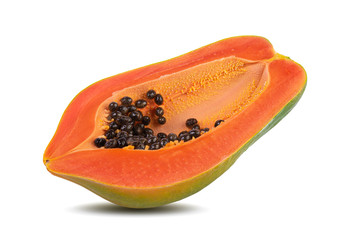 Papaya isolated on white backgroound.