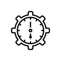 Black line icon for effective