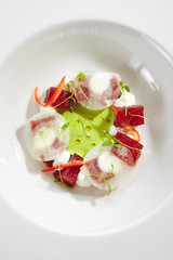 Tuna with Kohlrabi and Celery Dressing with Lime