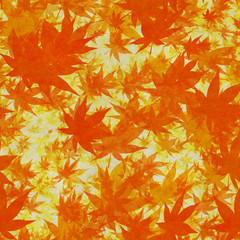 Autumn leaves seamless background