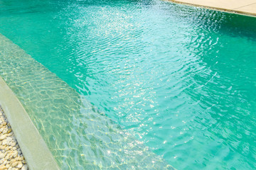 Fototapeta na wymiar Stone border in front of swimming pool