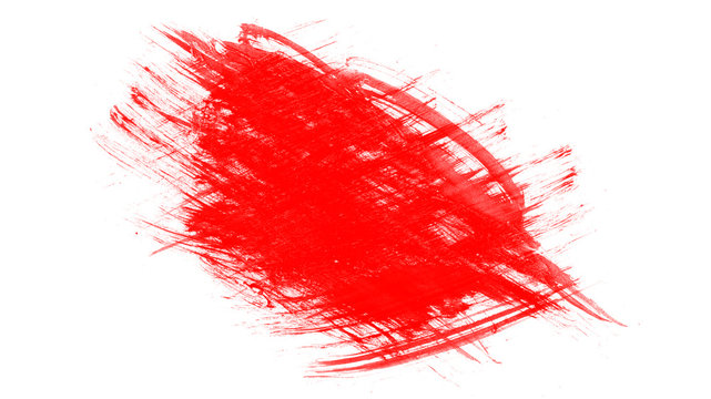 Red watercolor brush. Abstract red splash