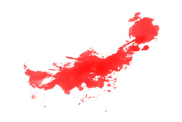 Red watercolor brush. Red watercolor texture