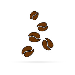 Coffee bean icon for business, marketing, internet concept. Vector symbol for web site design or button to mobile app. Logo vector illustration.