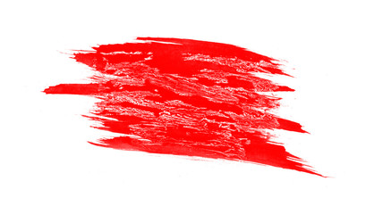 Blood smear on white background