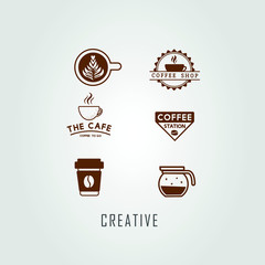 Set of Coffee Icons. Icons for Coffee Shop. simple vector illustration