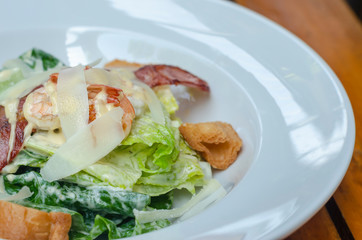 caesar salad on table - Healthy food style