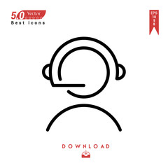 Outline  journalist icon vector isolated on white background. Graphic design, material-design, Best sellerr icons, mobile application, UI / UX design, EPS 10 format vector