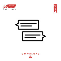 Outline chat icon vector isolated on white background. Graphic design, material-design, Best sellerr icons, mobile application, UI / UX design, EPS 10 format vector