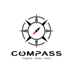 Compass logo, icon and symbol. illustration design