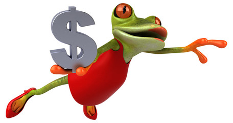 Fun frog - 3D Illustration