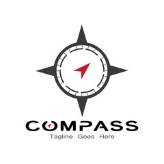 Compass logo, icon and symbol. illustration design