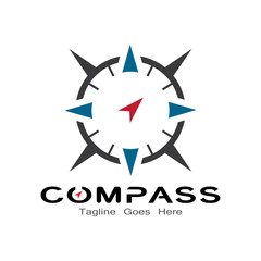 Obraz premium Compass logo, icon and symbol. illustration design