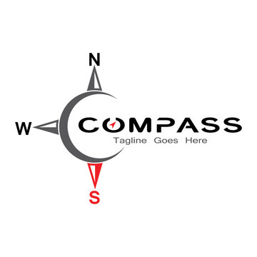 Compass logo, icon and symbol. illustration design
