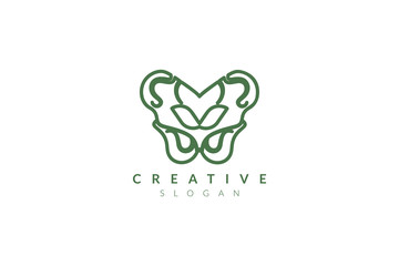 Vector illustration of pelvic bone shape design. Minimalist and simple logo, flat style, modern icon and symbol.