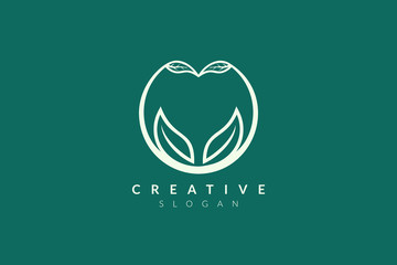 Vector design leaf various abstract shape. Minimalist leaf design, flat logo style, modern icon and symbol.