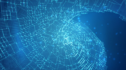 vector geometric background. abstract square shapes and bends