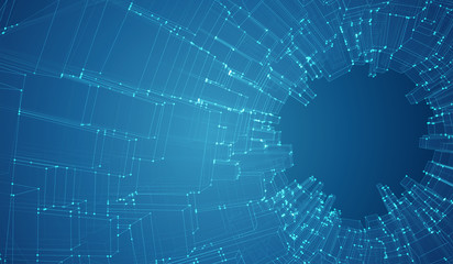 vector geometric background. abstract square shapes and bends