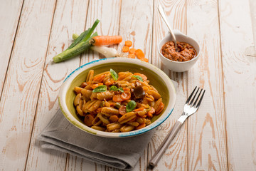 gnocchetti with red sicilian pesto