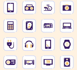 Devices icons set