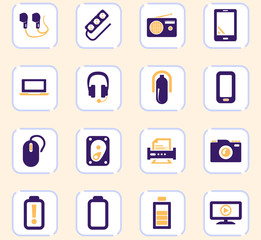 Devices icons set