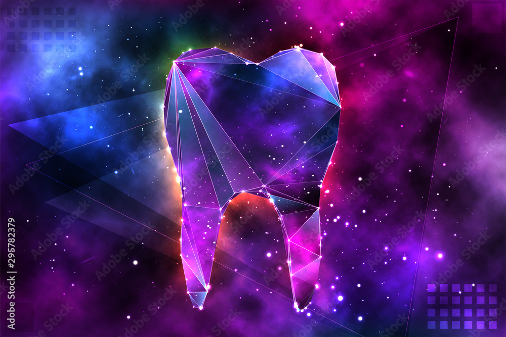 Wall mural vector 3d object on space background