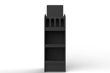 Display stand, retail display stand for product , display stands isolated on white background. 3d illustration