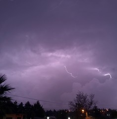lightning in the sky
